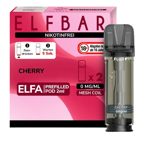 Elfbar - Elfa Pod Cherry 0mg/ml (2 Stück pro Packung)