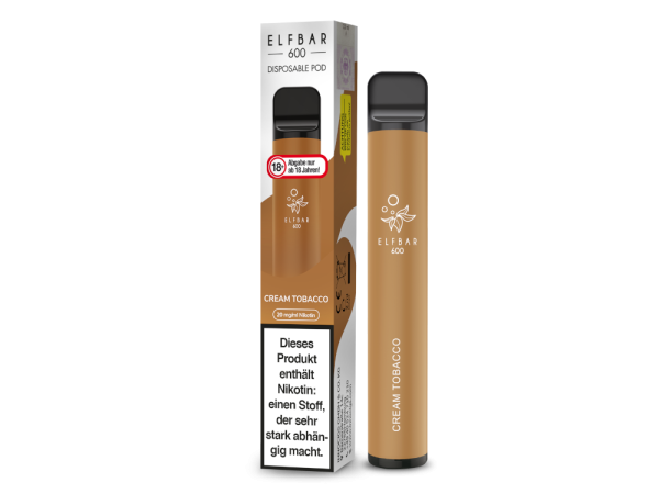 ELFBAR 600 Einweg E-Zigarette Cream Tobacco 20MG
