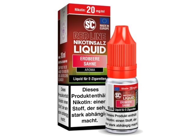SC Red Line Erdbeere Sahne Nikotinsalz Liquid 20 mg/ml