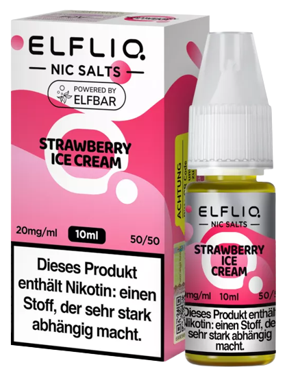 ELFLIQ - Strawberry Ice Cream - Nikotinsalz Liquid 10 mg/ml