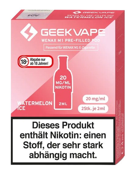 GeekVape - Wenax M1 Pod Watermelon Ice 20 mg/ml (2 Stück pro Packung)