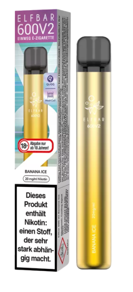 Elf Bar 600 V2 Einweg E-Zigarette Banana Ice 20 mg/ml