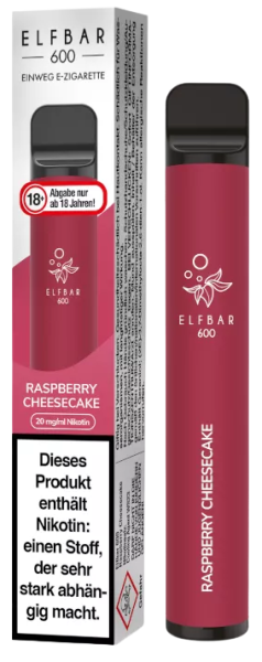 Elf Bar 600 Einweg E-Zigarette Raspberry Cheesecake 20mg/ml