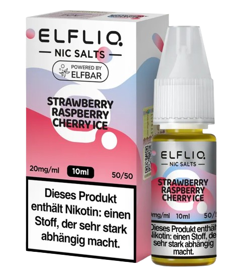 ELFLIQ - Strawberry Raspberry Cherry Ice - Nikotinsalz Liquid 20 mg/ml