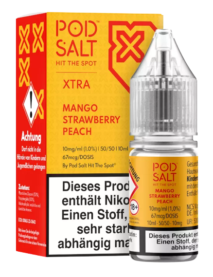 Pod Salt X Mango Strawberry Peach Nikotinsalz Liquid 10mg/ml
