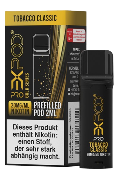 Expod Pro POD 20mg - Gold Series - Tobacco Classic