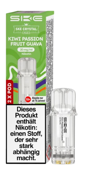 SKE - Crystal Plus Pod Kiwi Passion Fruit Guava 20 mg/ml (2 Stück pro Packung)