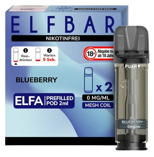 Elfbar - Elfa Pod Blueberry 0mg/ml (2 Stück pro Packung)