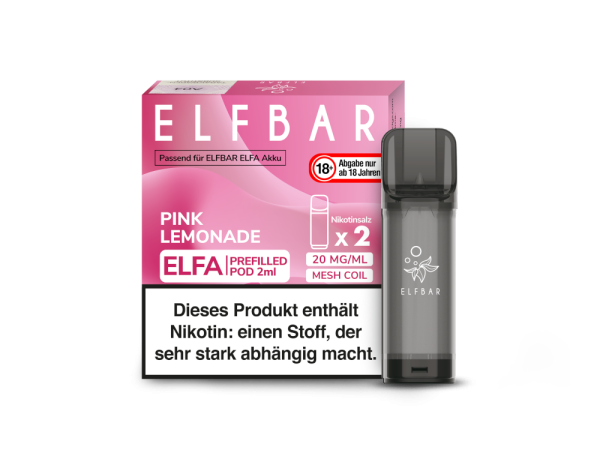 Elf Bar Elfa Pod Pink Lemonade 20mg/ml (2 Stück pro Packung)