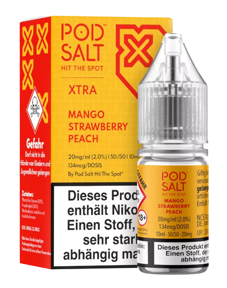 Pod Salt X Mango Strawberry Peach Nikotinsalz Liquid 20mg/ml
