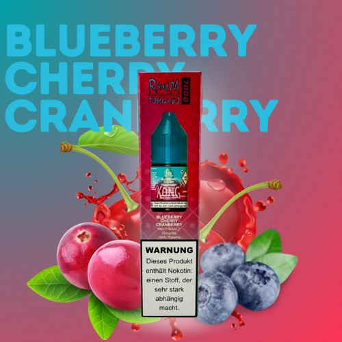 RandM Tornado 7000 Liquid 10ml Blueberry Cherry Cranberry