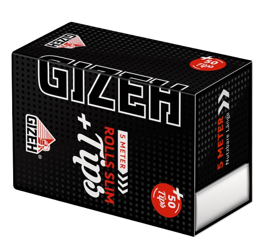 GIZEH Black Rolls Slim + Tips