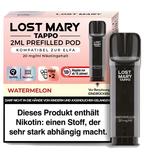 Lost Mary - Tappo Pod Watermelon 20 mg/ml (2 Stück pro Packung)