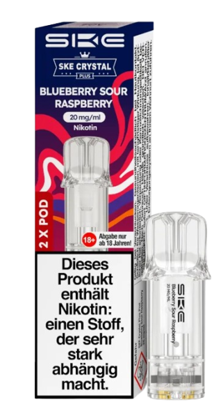 SKE - Crystal Plus Pod Blueberry Sour Raspberry 20 mg/ml (2 Stück pro Packung)