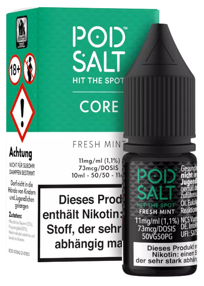 Pod Salt Core Fresh Mint E-Zigaretten Nikotinsalz Liquid 11mg/ml