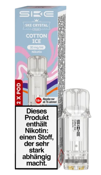 SKE - Crystal Plus Pod Cotton Ice 20 mg/ml (2 Stück pro Packung)