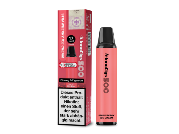 InnoCigs Einweg E-Zigarette 500 Strawberry Ice Cream 17mg