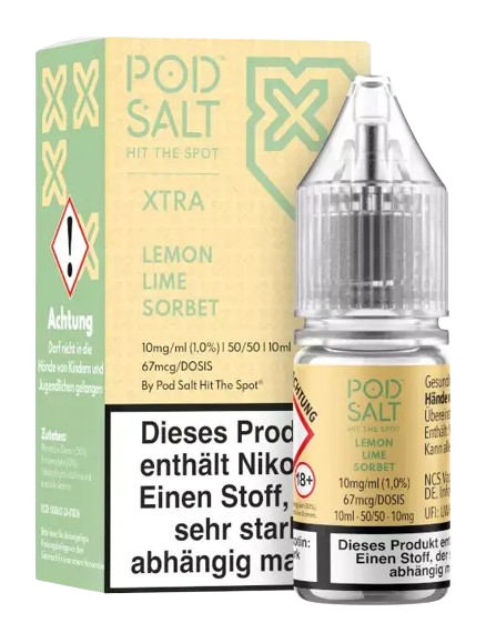 Pod Salt X - Lemon Lime Sorbet - Nikotinsalz Liquid 10 mg/ml