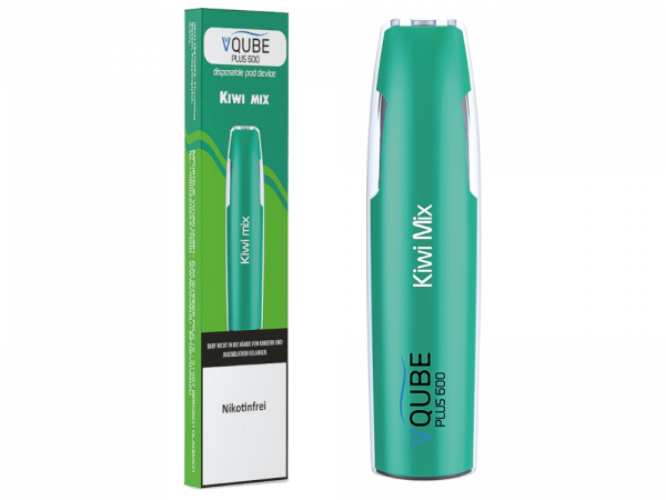 VQUBE plus600 Einweg E-Zigarette Kiwi Mix 0 mg/ml