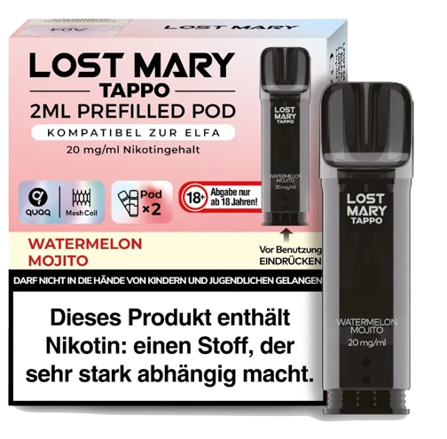 Lost Mary - Tappo Pod Watermelon Mojito 20 mg/ml (2 Stück pro Packung)