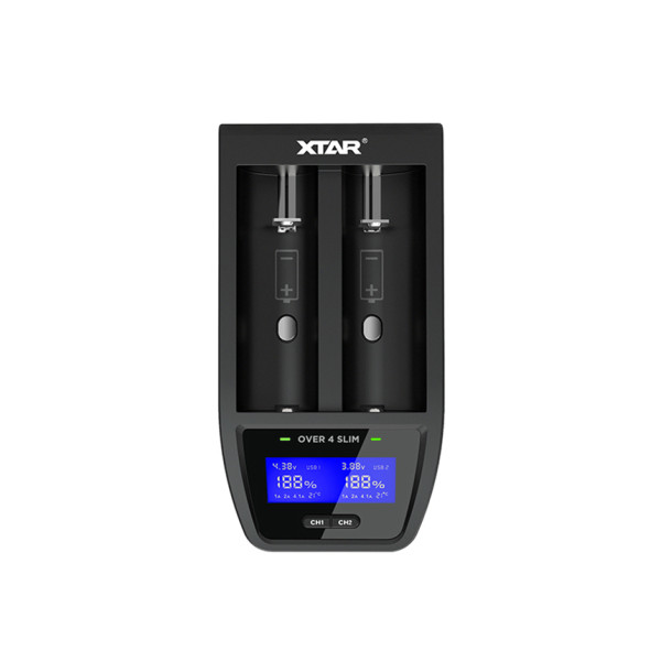 XTAR Over 4 Slim Ladegerät schwarz