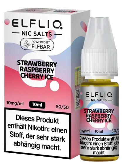 ELFLIQ - Strawberry Raspberry Cherry Ice - Nikotinsalz Liquid 10 mg/ml