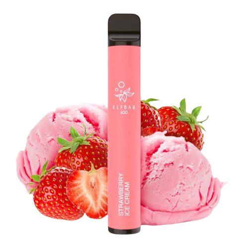 Elfbar 600 Einweg E-Zigarette Strawberry Ice Cream 0mg