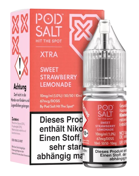 Pod Salt X - Sweet Strawberry Lemonade - Nikotinsalz Liquid 10 mg/ml
