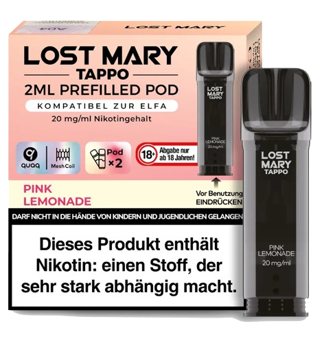Lost Mary - Tappo Pod Pink Lemonade 20 mg/ml (2 Stück pro Packung)