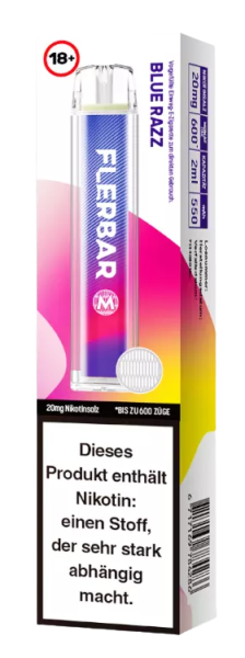 Flerbar M Einweg E-Zigarette Blue Razz 20 mg/ml