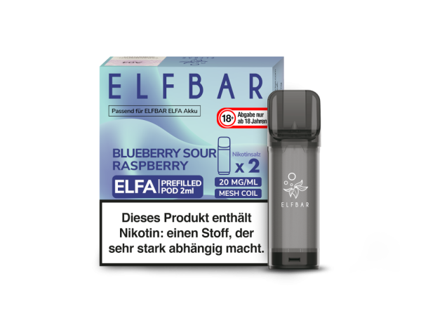 Elf Bar Elfa Pod Blueberry Sour Raspberry 20mg/ml (2 Stück pro Packung)