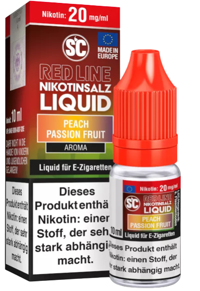 SC Red Line Peach Passion Fruit Nikotinsalz Liquid 20mg/ml