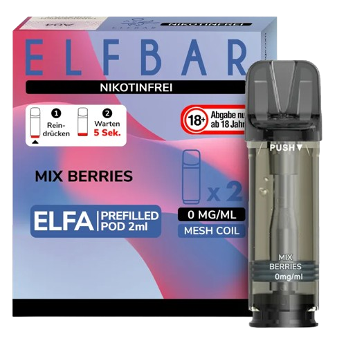 Elfbar - Elfa Pod Mix Berries 0mg/ml (2 Stück pro Packung)