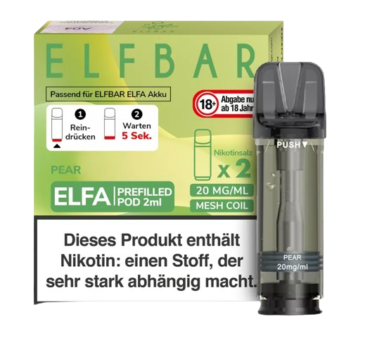 Elfbar Elfa Pod Pear 20mg/ml (2 Stück pro Packung)
