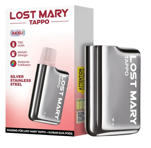Lost Mary - Tappo Akku 750 mAh silber