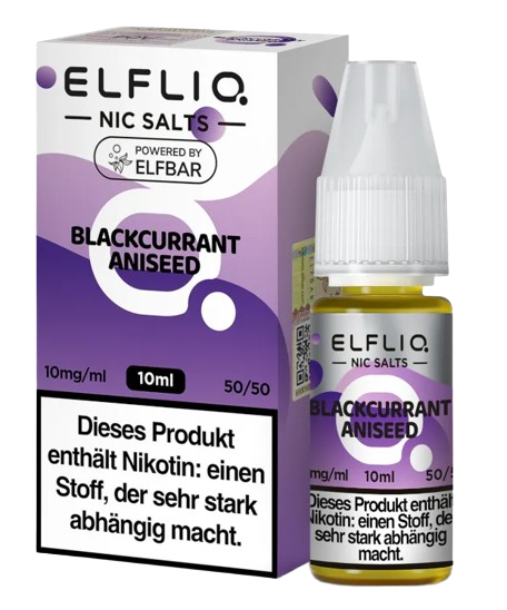 ELFLIQ - Blackcurrant Aniseed - Nikotinsalz Liquid 10 mg/ml