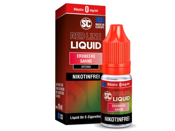 SC Red Line Erdbeere Sahne Nikotinsalz Liquid 0mg/ml
