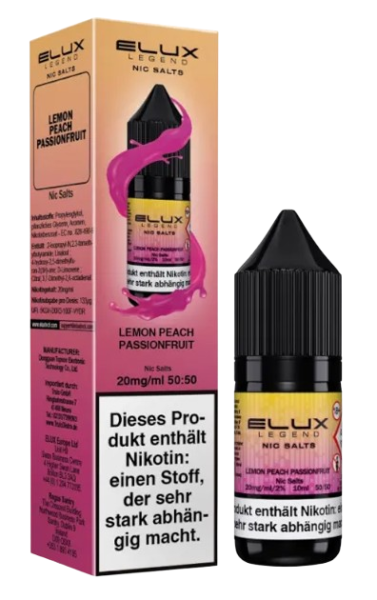 Elux - Lemon Peach Passion - Nikotinsalz Liquid 20 mg/ml