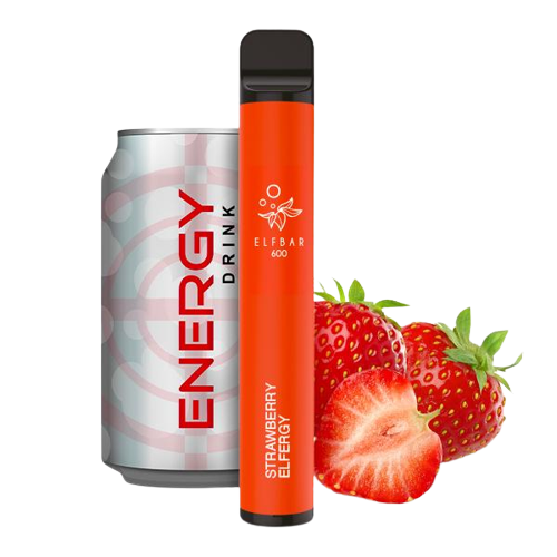 Elfbar 600 Einweg E-Zigarette Strawberry Elfergy Nikotinfrei 0mg