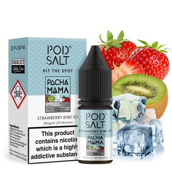 POD SALT FUSION Pacha Mama Strawberry Kiwi Ice Nikotinsalz Liquid 10ml 20mg