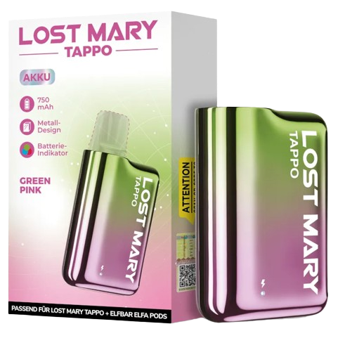 Lost Mary - Tappo Akku 750 mAh grün-pink