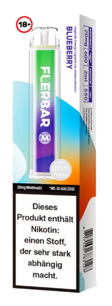 Flerbar M Einweg E-Zigarette Blueberry 20 mg/ml