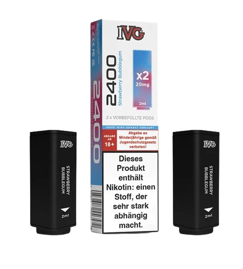 IVG - 2400 Pod Strawberry Bubblegum (2 Stück pro Packung)