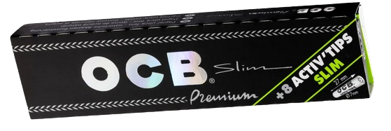 OCB Schwarz Premium Long Slim + Aktiv Tips