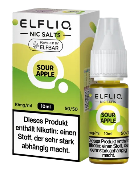 ELFLIQ - Sour Apple - Nikotinsalz Liquid 10 mg/ml