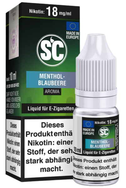 SC Liquid Menthol-Blaubeere 0mg/ml