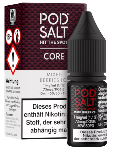 Pod Salt Core Mixed Berries Ice E-Zigaretten Nikotinsalz Liquid 11mg/ml