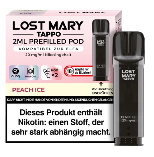 Smokah x Flask - Pocket Einweg E-Zigarette - Peach Ice 20 mg/ml