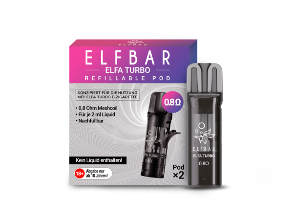 Elfbar - Elfa Turbo 0,8 Ohm Pod (2 Stück pro Packung)