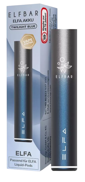 Elf Bar Elfa Akku 500 mAh blau silber | Frankemoeller Werne Shisha Tabak  Vape Dampfshop